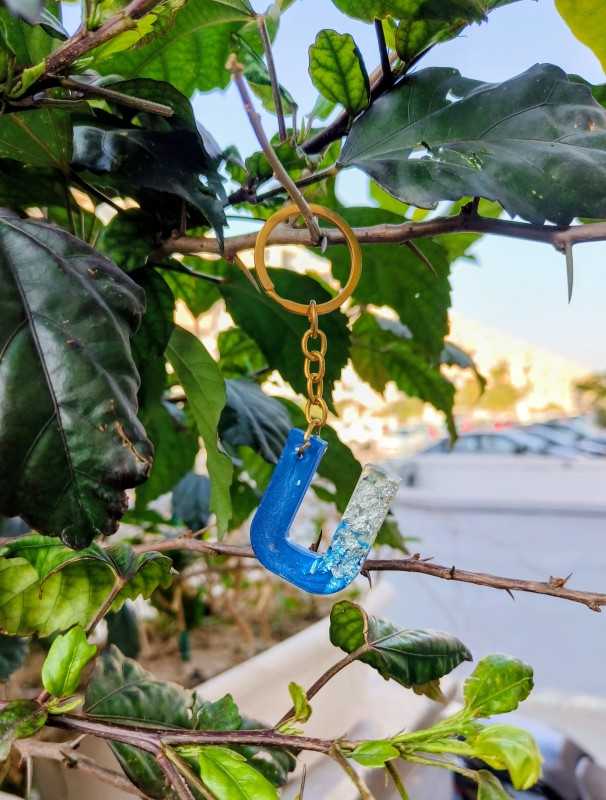 U – Resin Alphabet Keychain