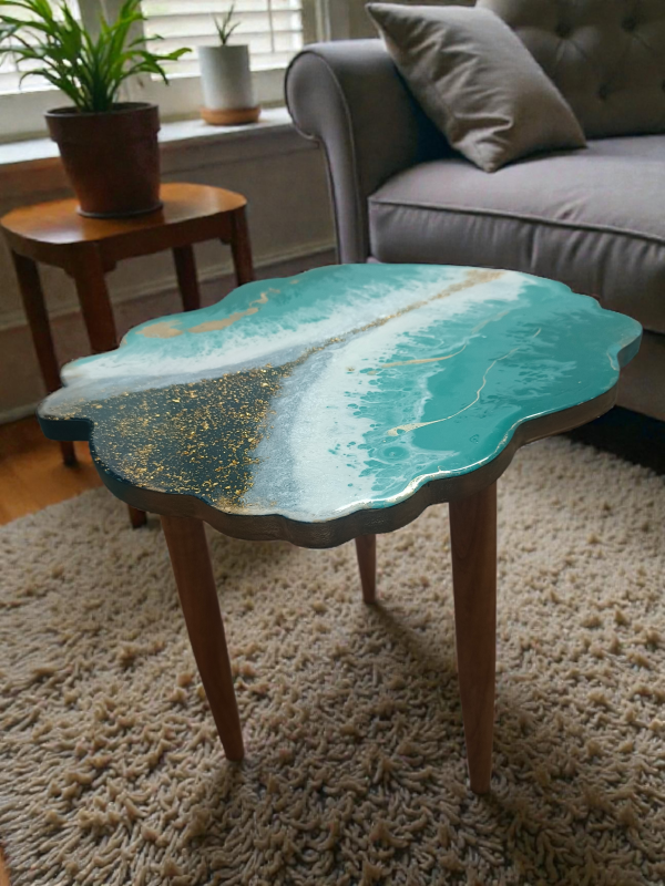 Blue Lagoon Resin Coffee Table