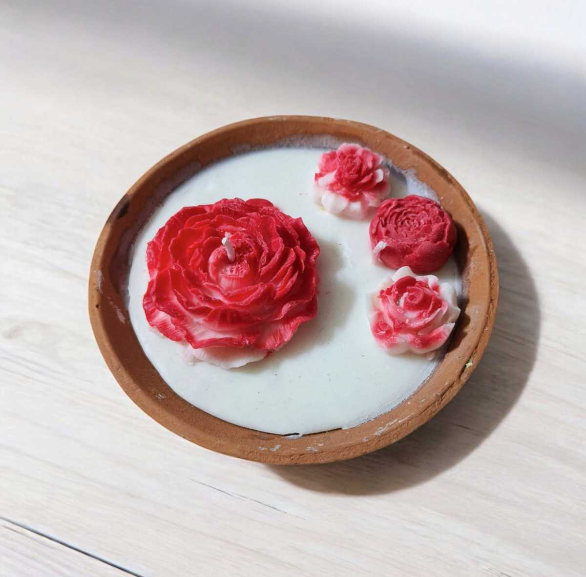 Rose Radiance Diwali Candle