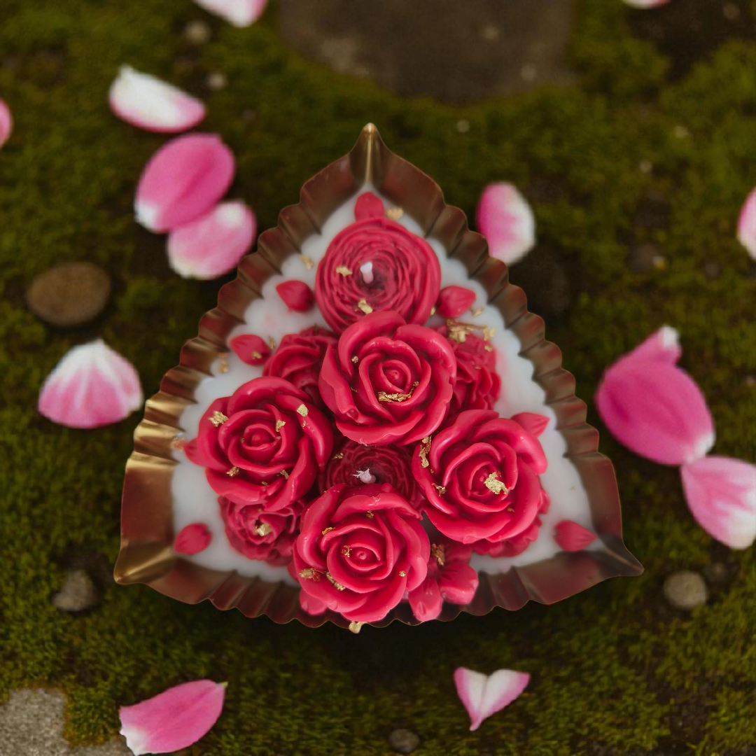 Crimson Rose Festive Candle