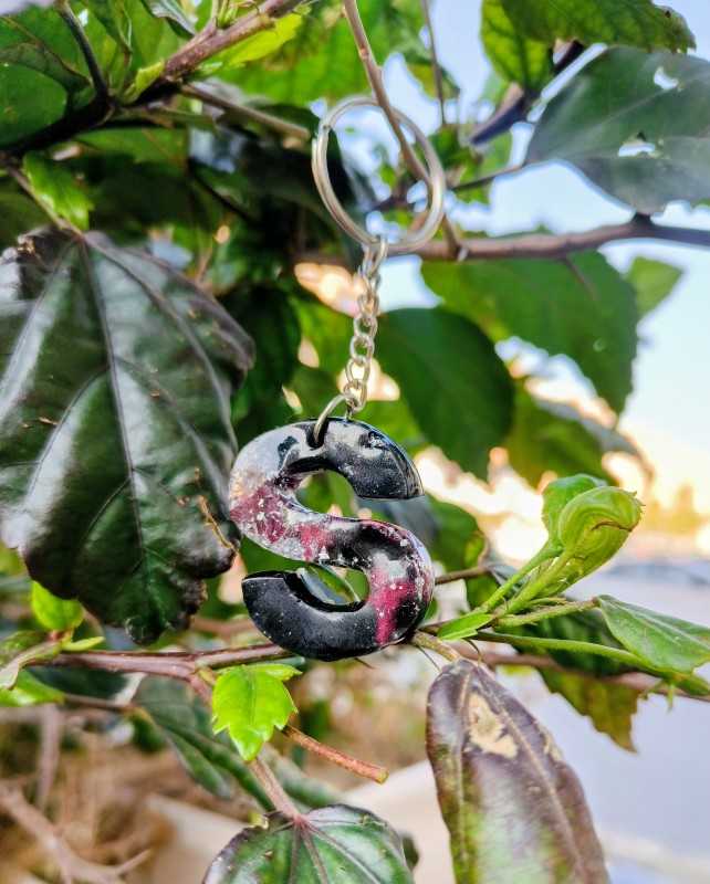 S – Resin Alphabet Keychain