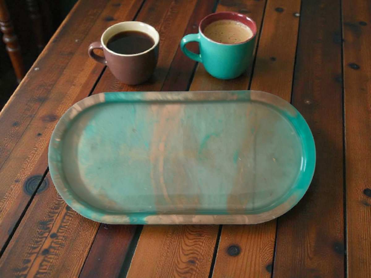 Luxe Flake Resin Trinket Tray