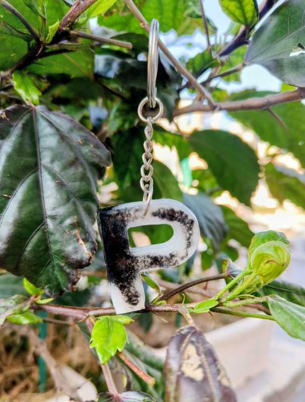 P – Resin Alphabet Keychain