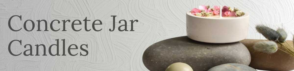 Concrete jar candles