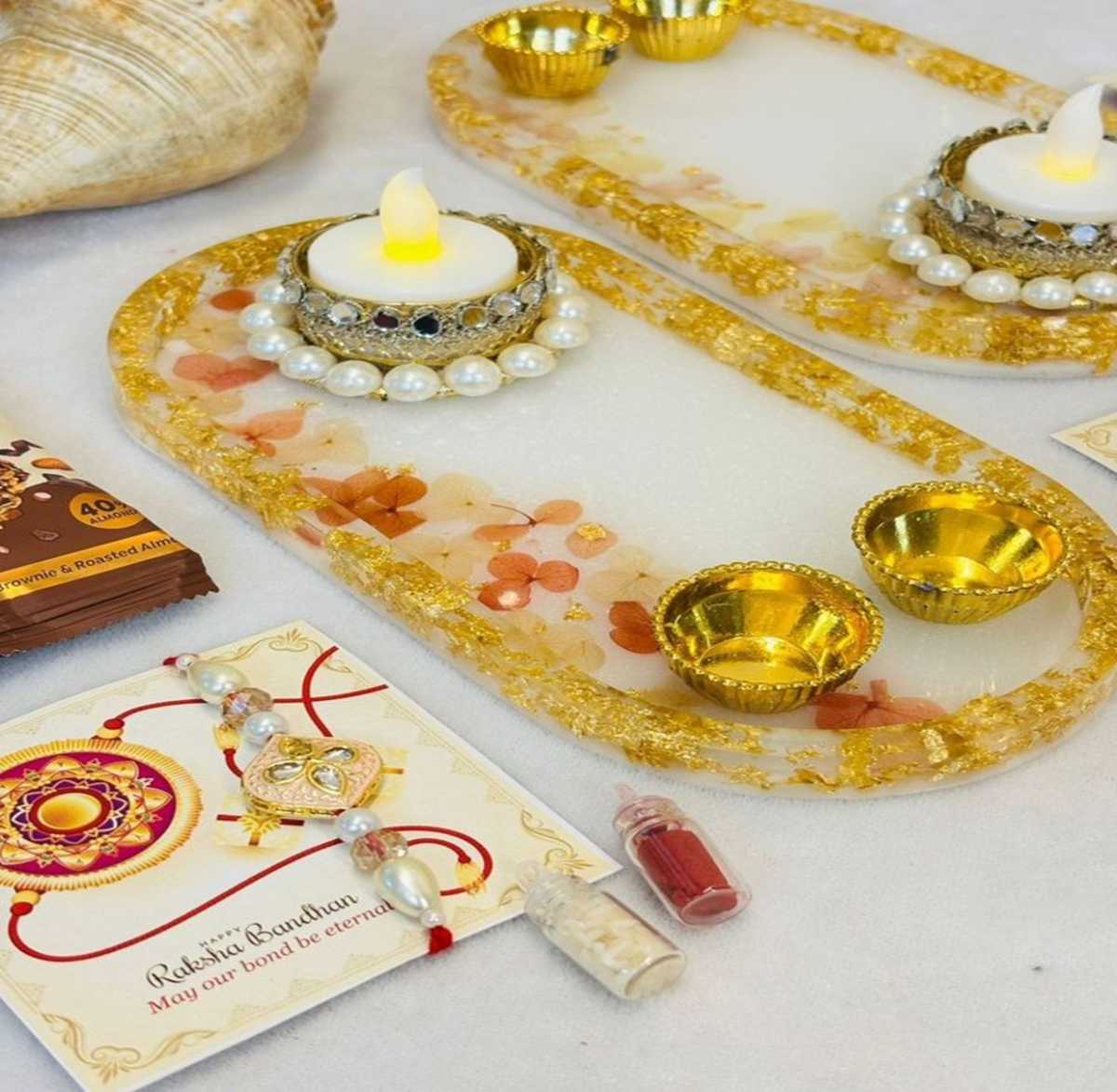 Resin Rakhi Celebration Gift Set
