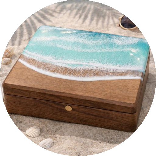 Resin Wooden  jewellery box