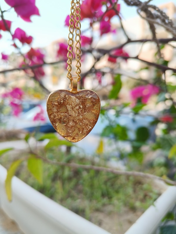 Golden  heart pendant
