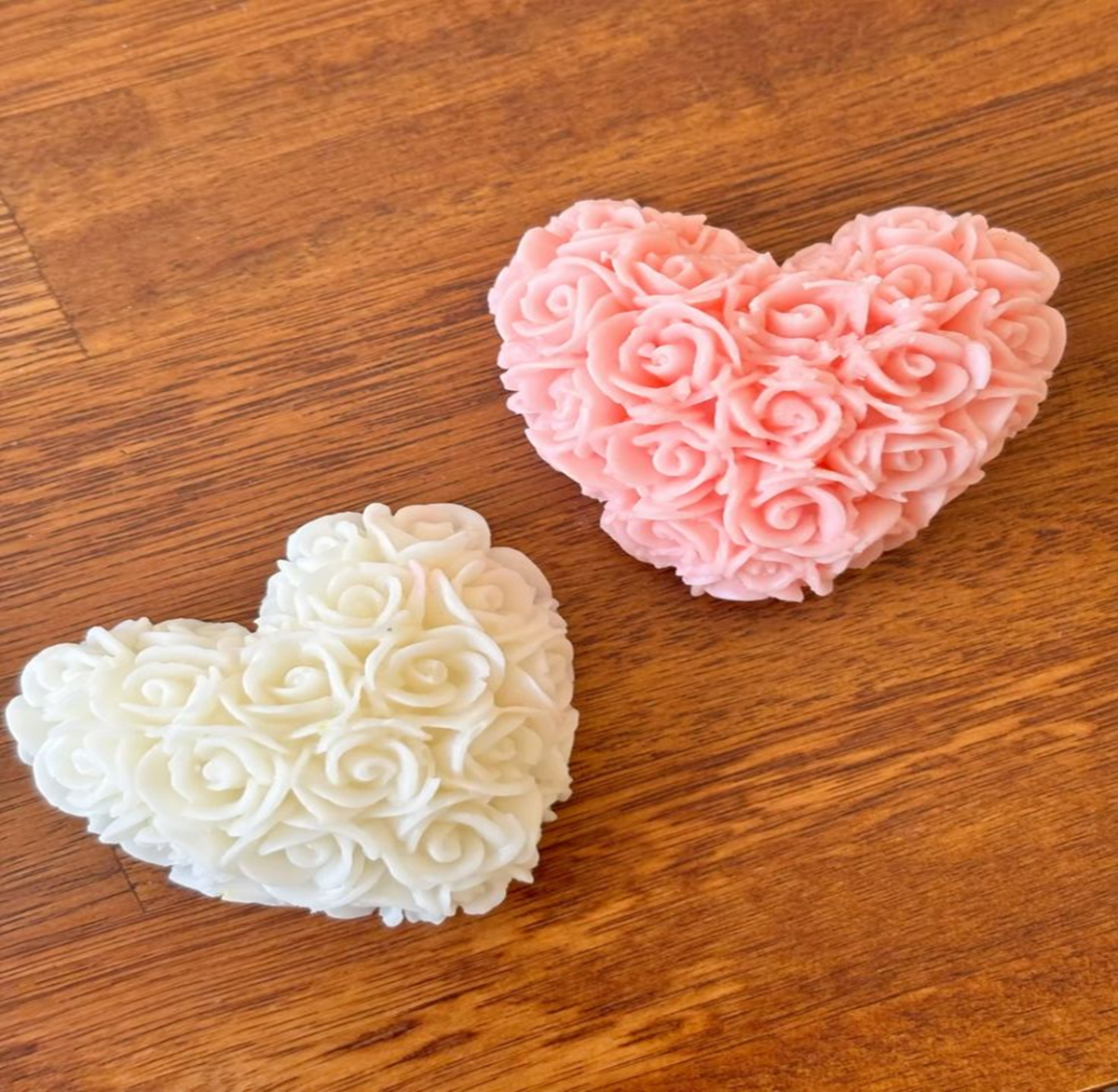 Rosette Heart Candle