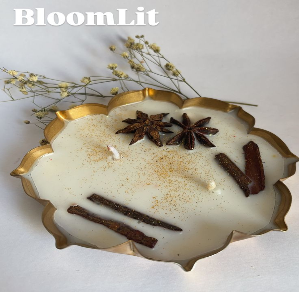 Festive Luxe Tray Candle 6.5