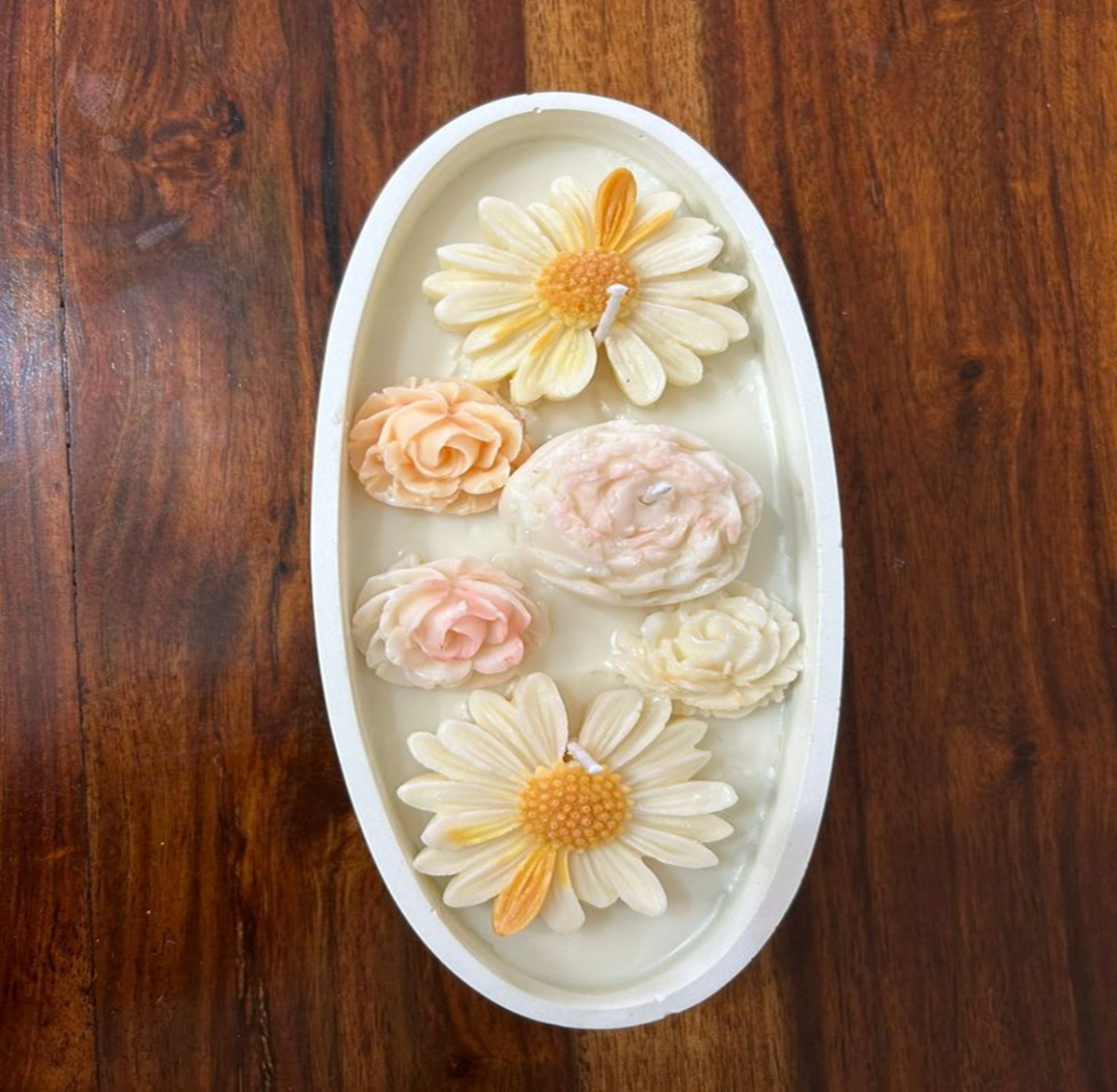 Floral Garden Candle Platter