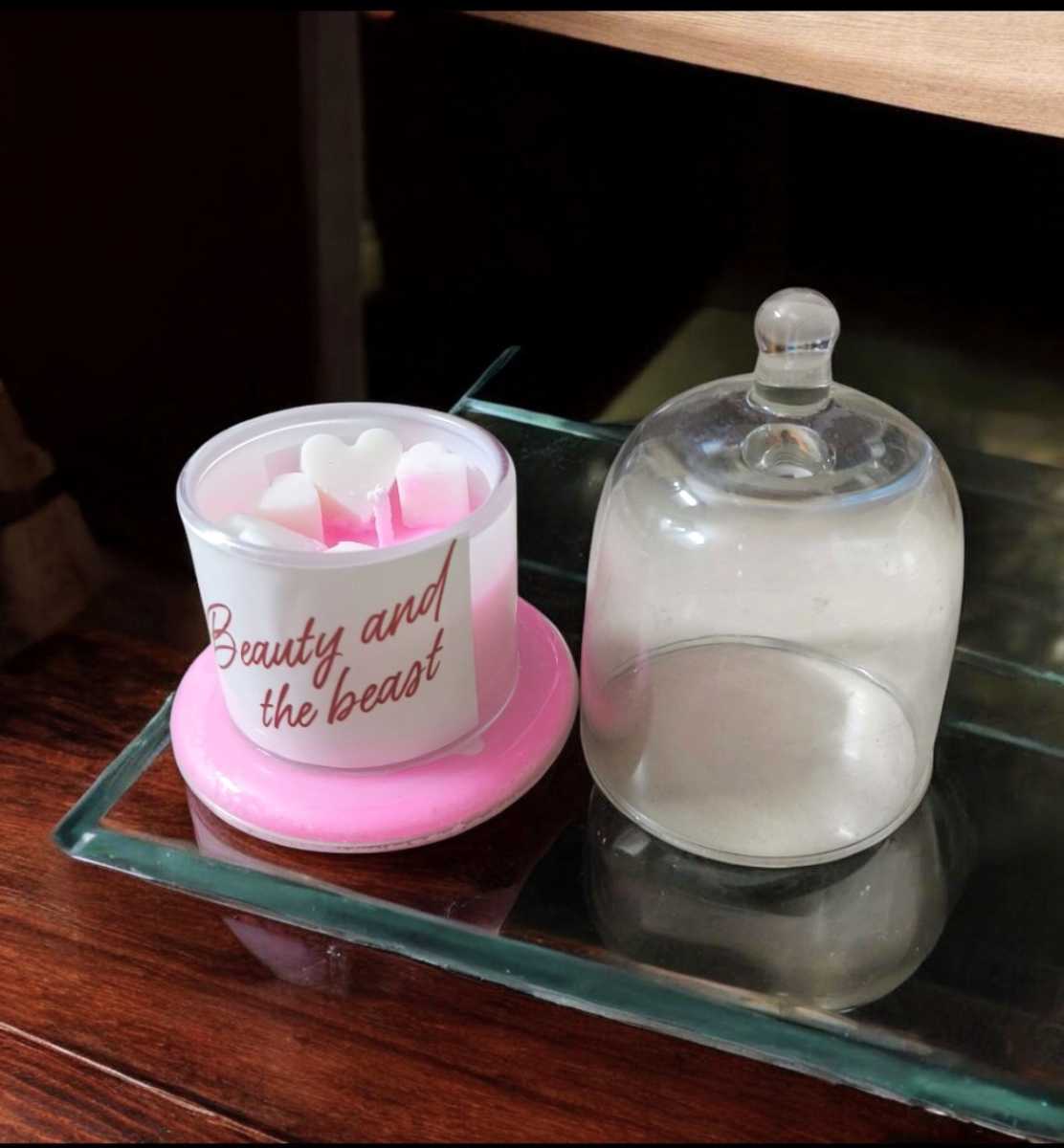 Beauty & the Beast Dome Candle – Heart Edition